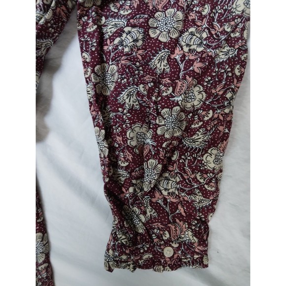 NWT Loft Floral Ruffle Shirtdress Button Down Tie Belt Size Large - Picture 15 of 16